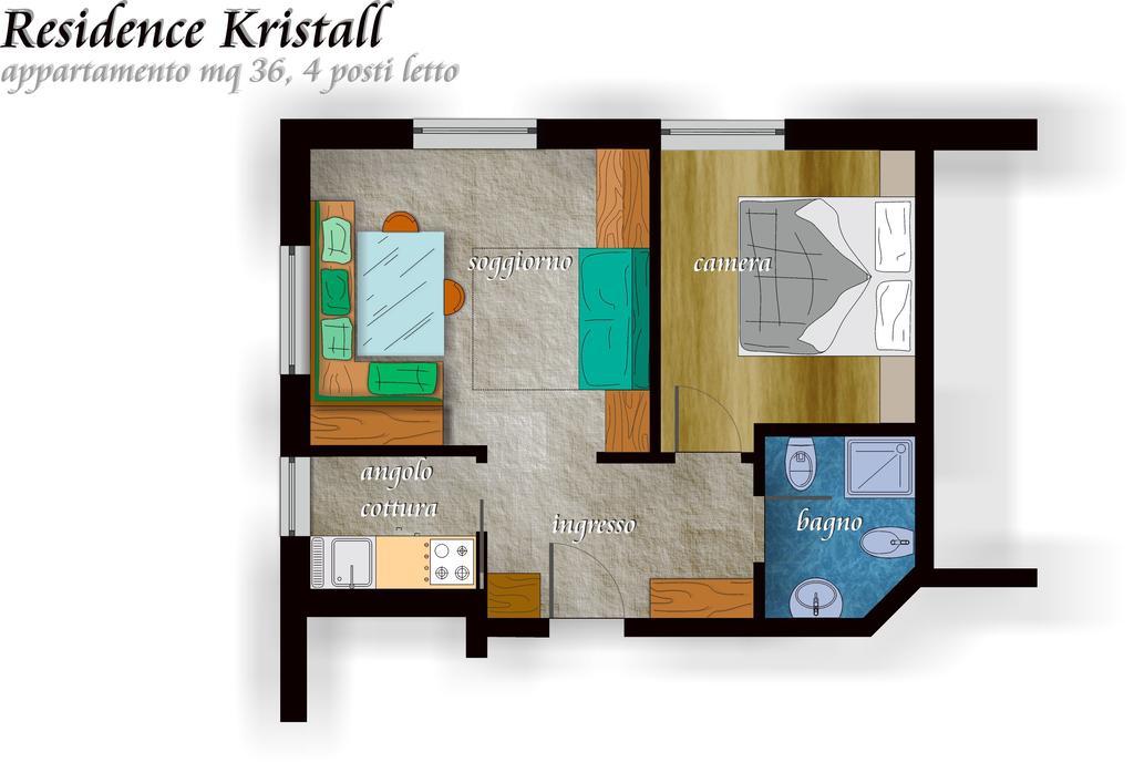 Residence Kristall- Fiemme Holidays Predazzo Phòng bức ảnh